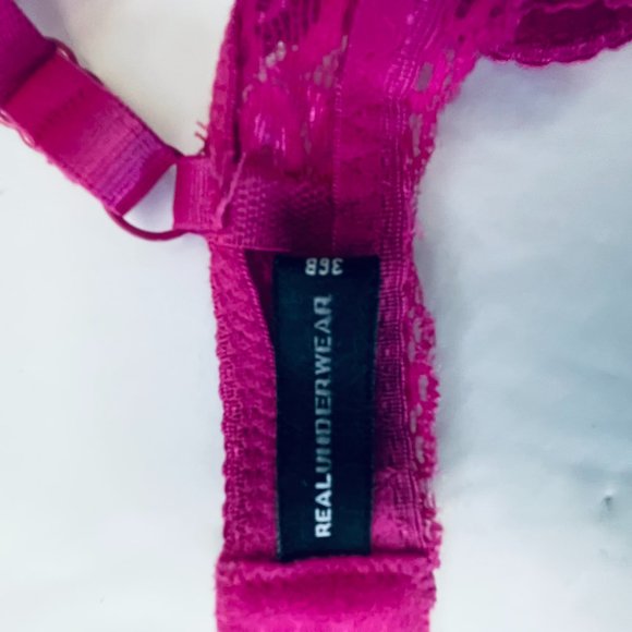 Real underwear bra size 36B see through pink - Picture 3 of 5